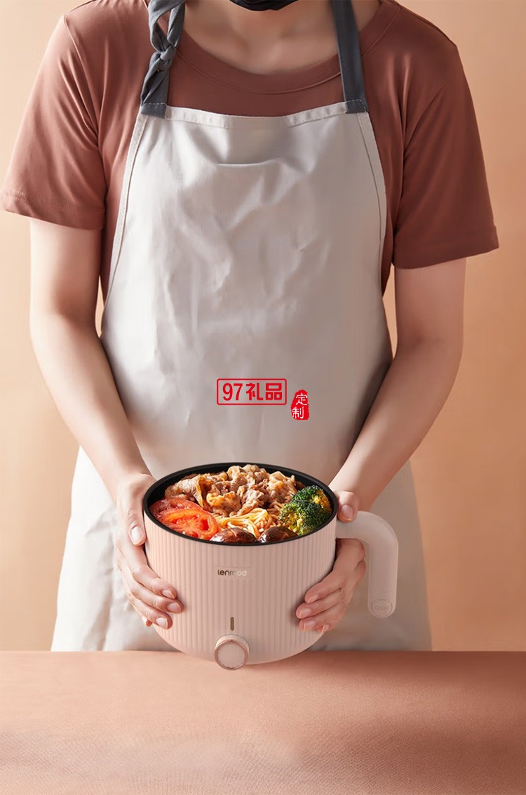 鄰鹿 小電鍋宿舍鍋學生電煮鍋多功能煮面火鍋定制公司廣告禮品
