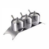 歐美達調味罐調料304不銹鋼廚房儲物瓶油鹽罐定制公司廣告禮品