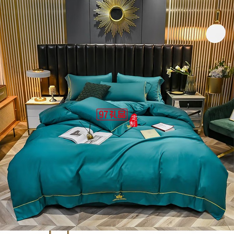 啄木鳥家紡卡其-水洗真絲四件套ZMN-SXZS-01定制公司廣告禮品