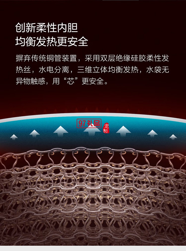 質零智能溫控電熱水袋暖手寶ZS1101定制公司廣告禮品