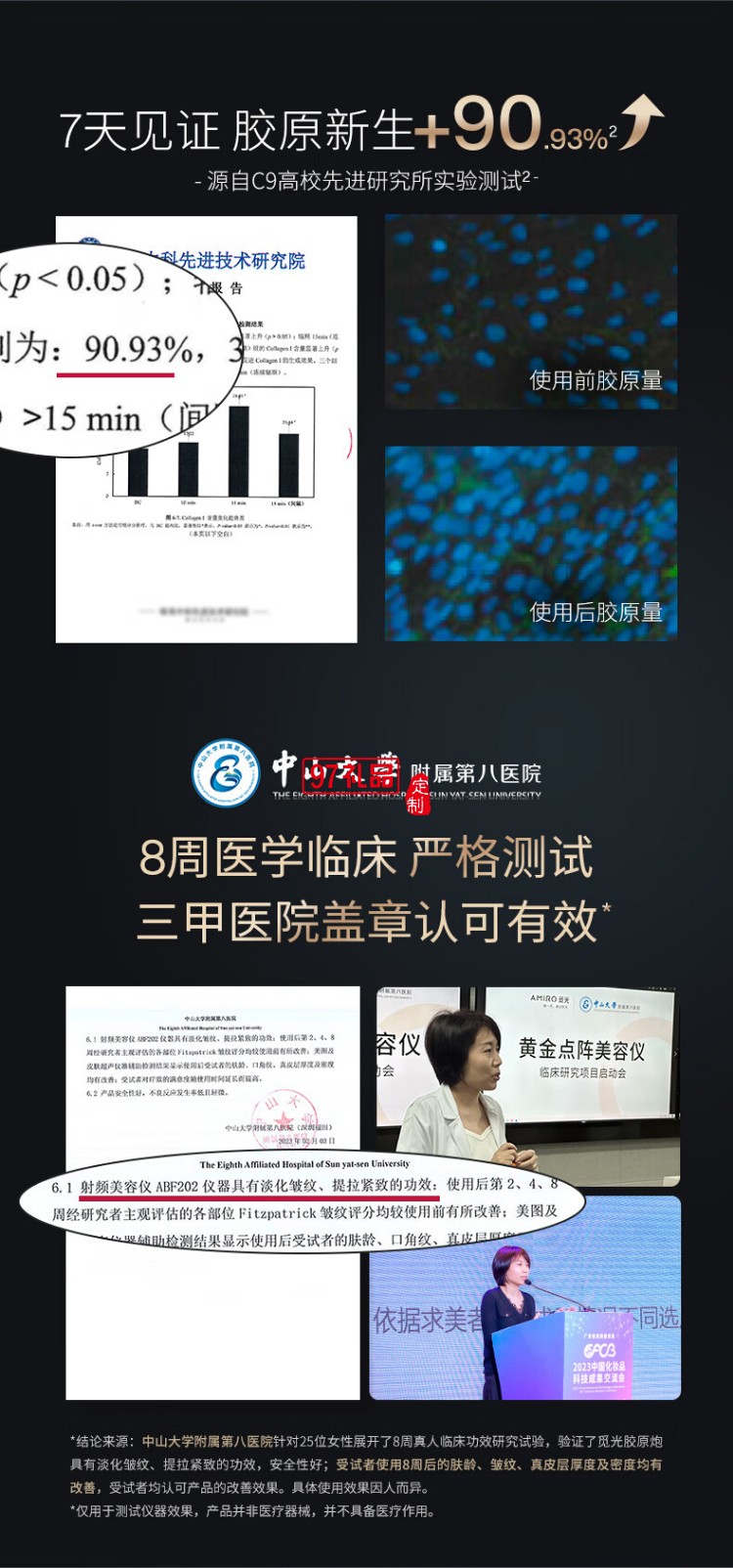 AMIRO覓光 膠原炮打格子射頻美容儀 面部臉部提拉緊致瘦臉 眼部嫩膚