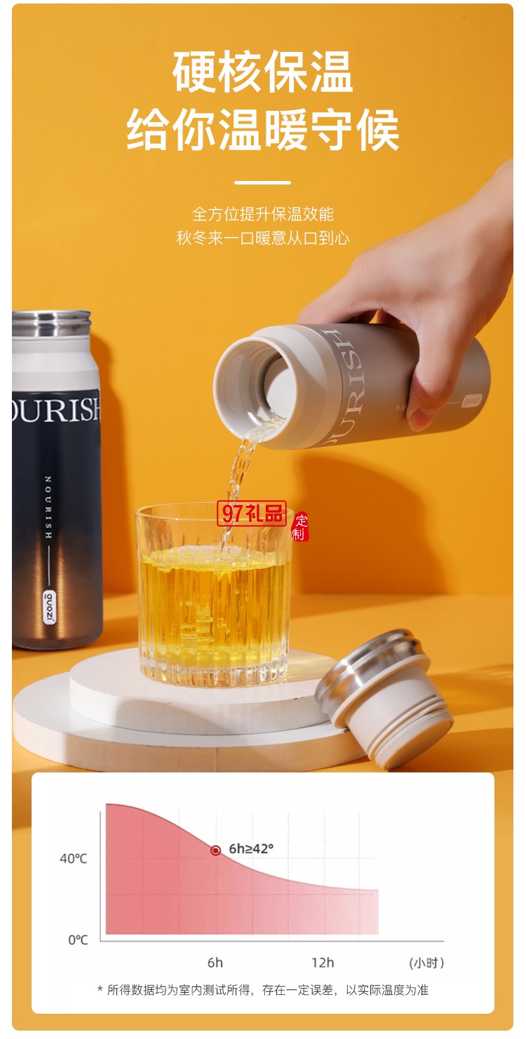 果茲食品級(jí)賽納不銹鋼保溫杯多色可選