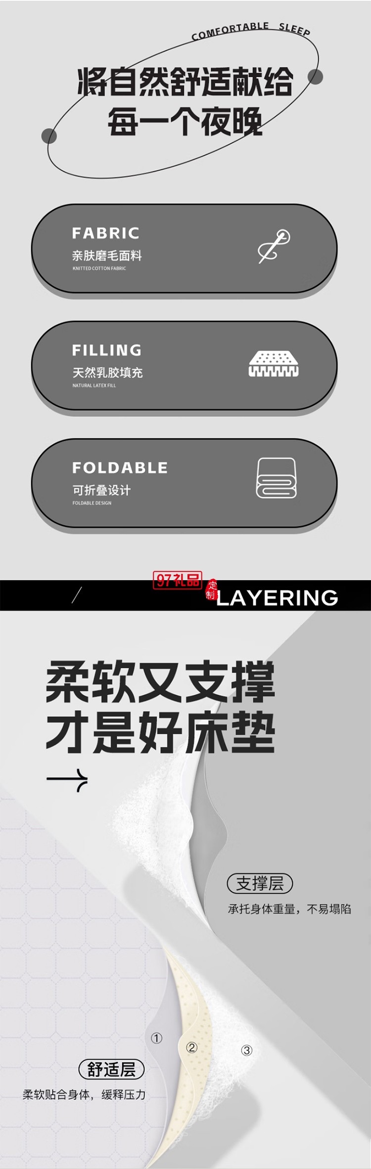 乳膠記憶棉床墊