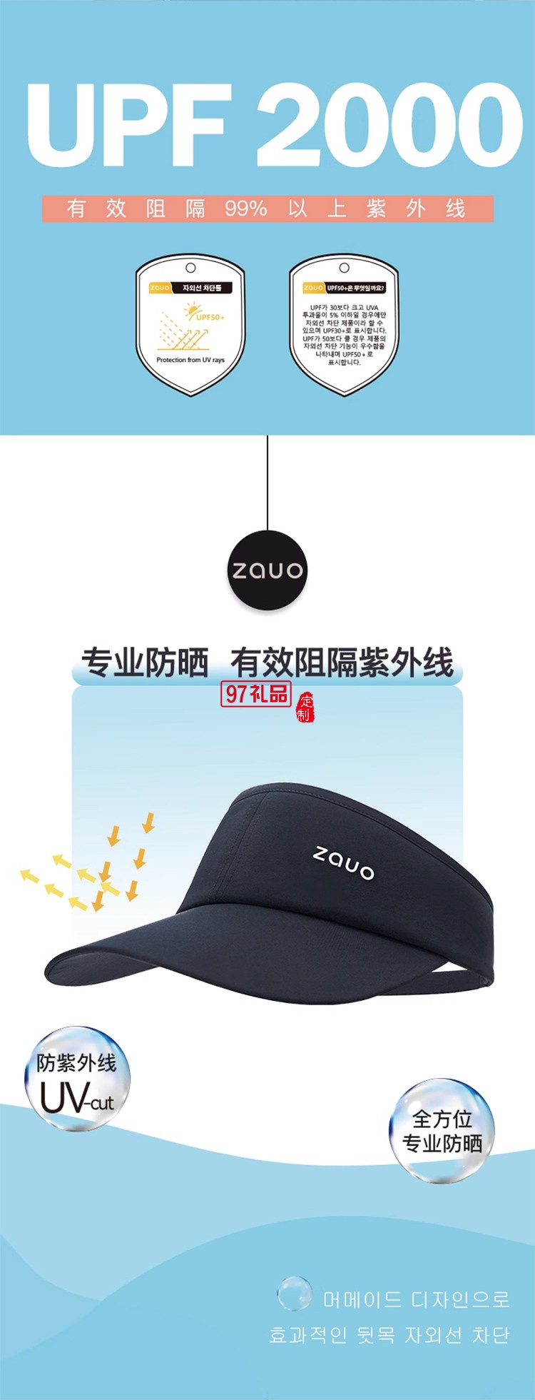 韓國(guó)zauo防曬空頂跑步帽女戶(hù)外運(yùn)動(dòng)防紫外線(xiàn)網(wǎng)球帽透氣春夏鴨舌帽