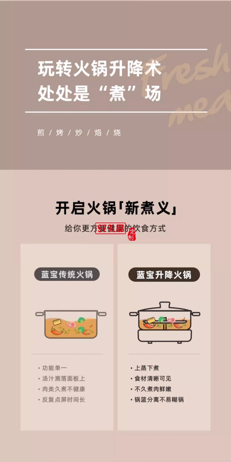 藍(lán)寶·升降電火鍋（電子版）+煎烤盤