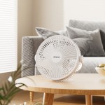 西佑西佑SIUU臺(tái)吊壁掛多用蓄電款USB電風(fēng)扇 白色