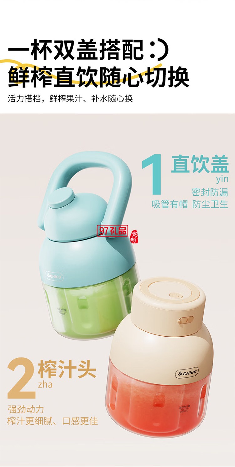 志高榨汁杯 家用便攜小型榨汁機(jī) 戶外隨行碎冰果汁杯