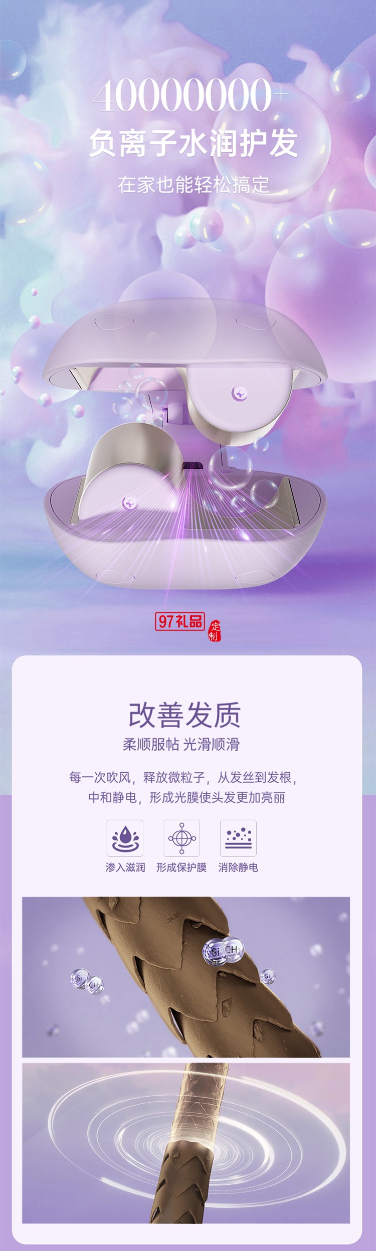 志高蛋卷卷發(fā)棒蛋蛋卷負(fù)離子夾板水波紋持久定型大卷神器法式貓爪羊毛卷