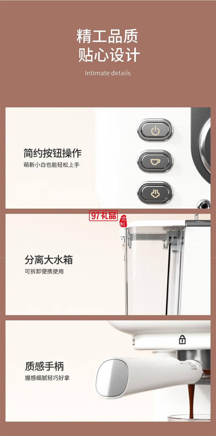 美菱（MeiLing）美菱MCF-LC1055壓力咖啡機家用意式泵壓式