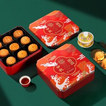 中秋節(jié)商務(wù)送禮團(tuán)購(gòu)福利 稻香村中秋團(tuán)圓450g【鐵盒9餅5味】