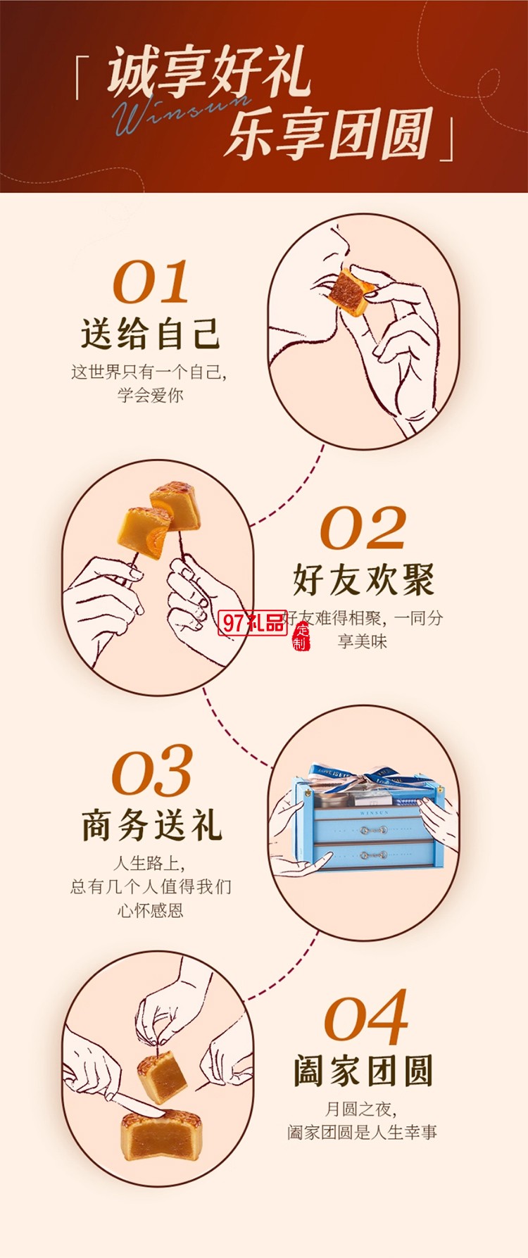 榮誠(chéng)凡希晶鉆禮盒中秋月餅高端禮盒裝