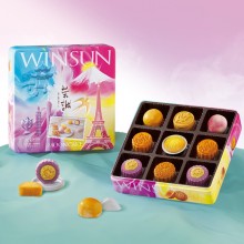 榮誠(chéng)尋味旅人流心月餅法式乳酪廣式蛋黃白蓮蓉中秋送禮盒裝