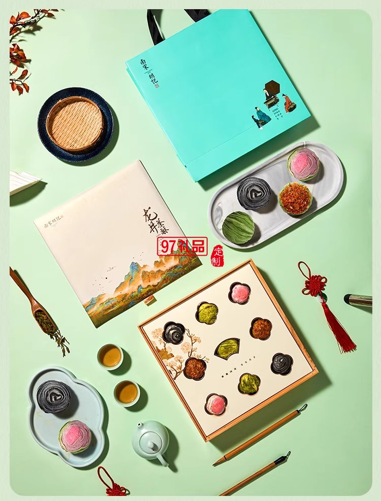 南宋胡記中式糕點龍井茶酥禮盒裝茶點團購杭州特產(chǎn)送長輩伴手禮