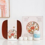 國風(fēng)陶瓷茶具套裝 手繪玉兔品茗杯壺 家用送禮中秋禮盒裝