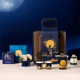 中秋桂月團(tuán)圓?國風(fēng)陶瓷茶具套裝 手繪玉兔品茗杯壺 送禮盒裝